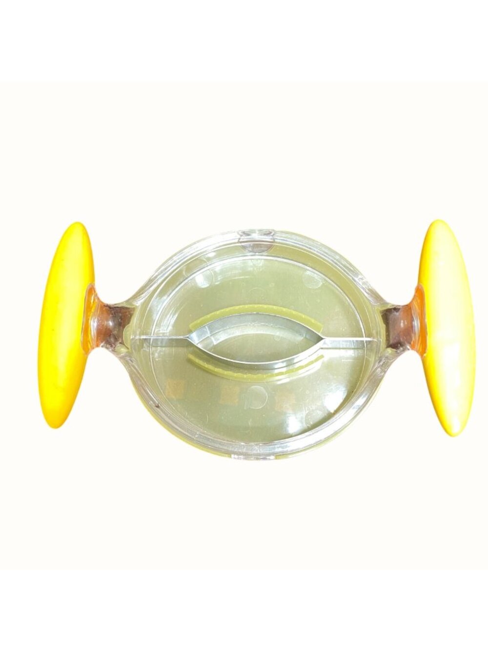 ProFreshionals Mango Pitter Splitter With Yellow Handles & Clear Plastic Base